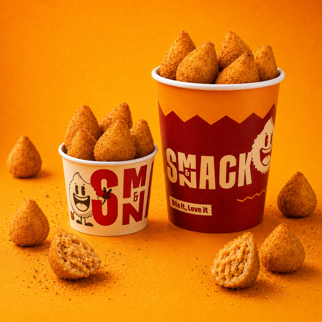 Chicken Drops coxinha — crispy Brazilian-style fried chicken bites at Smack & Snack